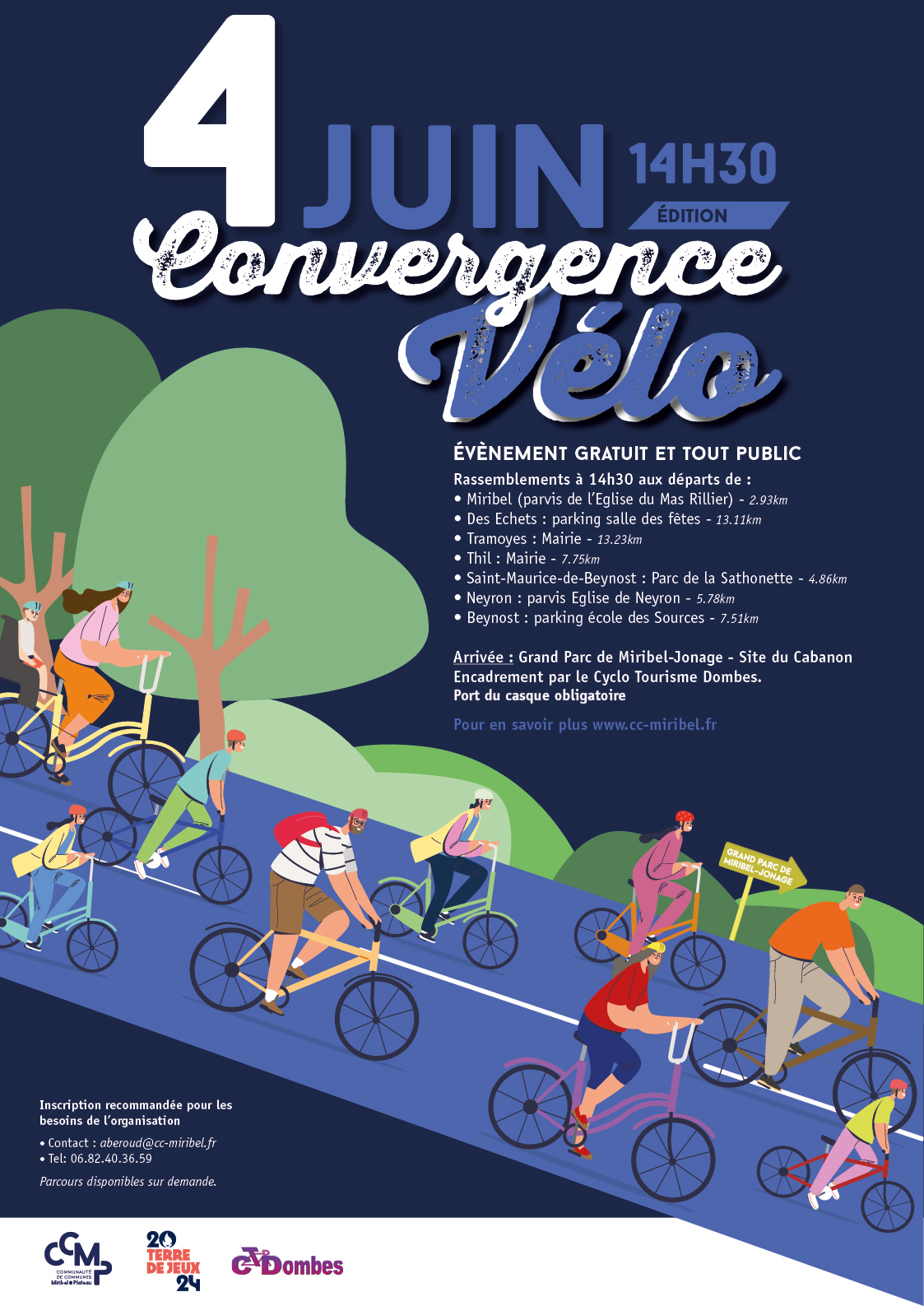Convergence vélo – 4 juin 2023 – Thil –  devant la mairie – 14 H 30