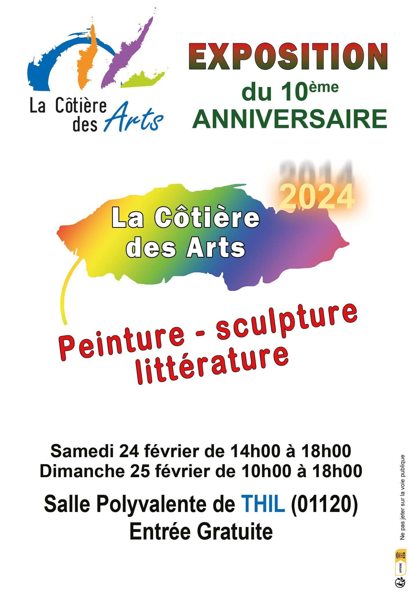 Exposition la Côtière des arts – 24 et 25 février 2024