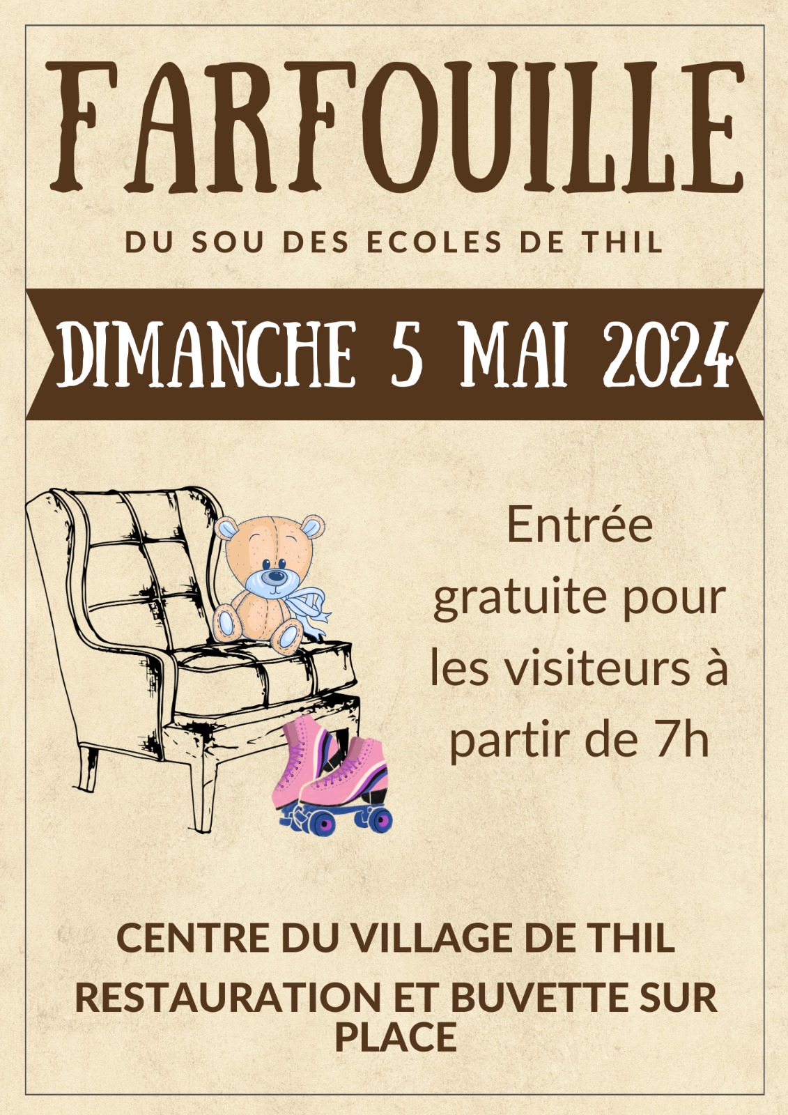 Farfouille du sou des écoles, le dimanche 5 mai 2024