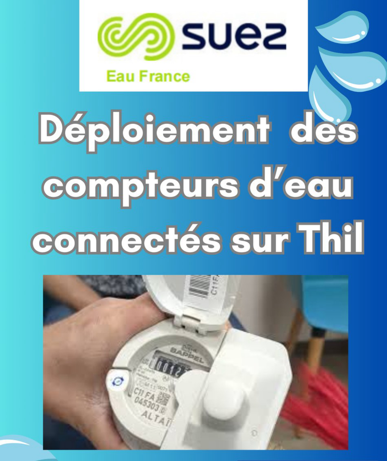 Déploiement des compteurs d’eau connectés sur Thil