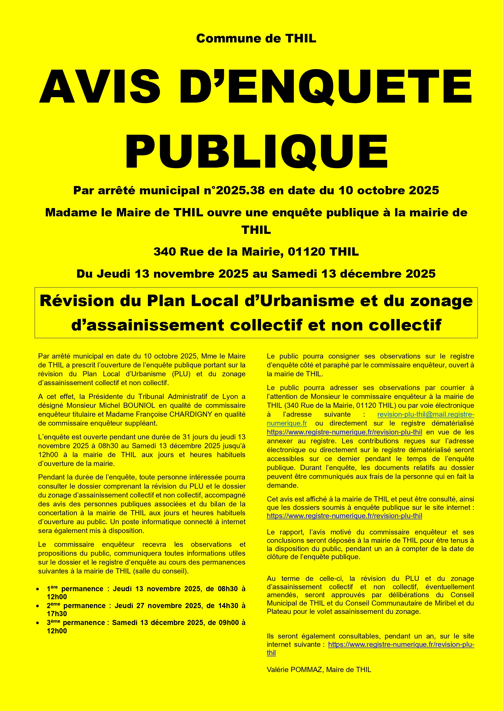 Révision du PLU : participez à l’enquête publique