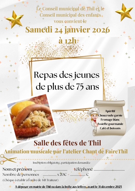 Repas des jeunes de plus de 75 ans – Samedi 24 Janvier